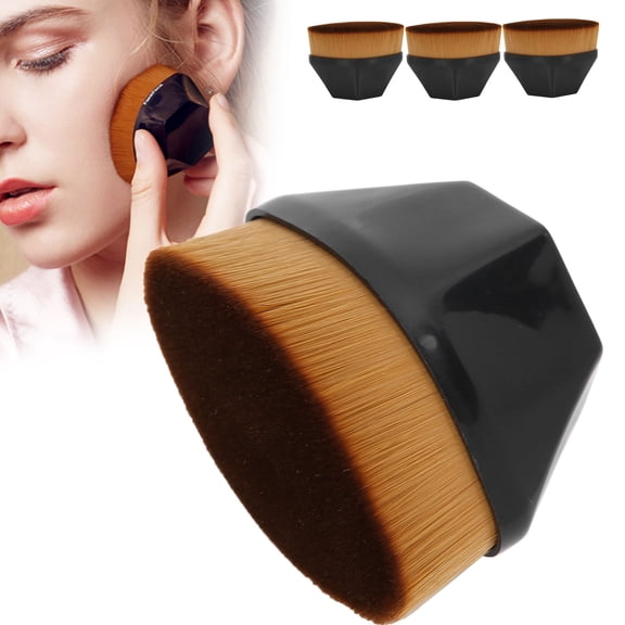 3pcs Makeup Liquid Foundation Brushes Cosmetic Flat Blush BrushesBlack