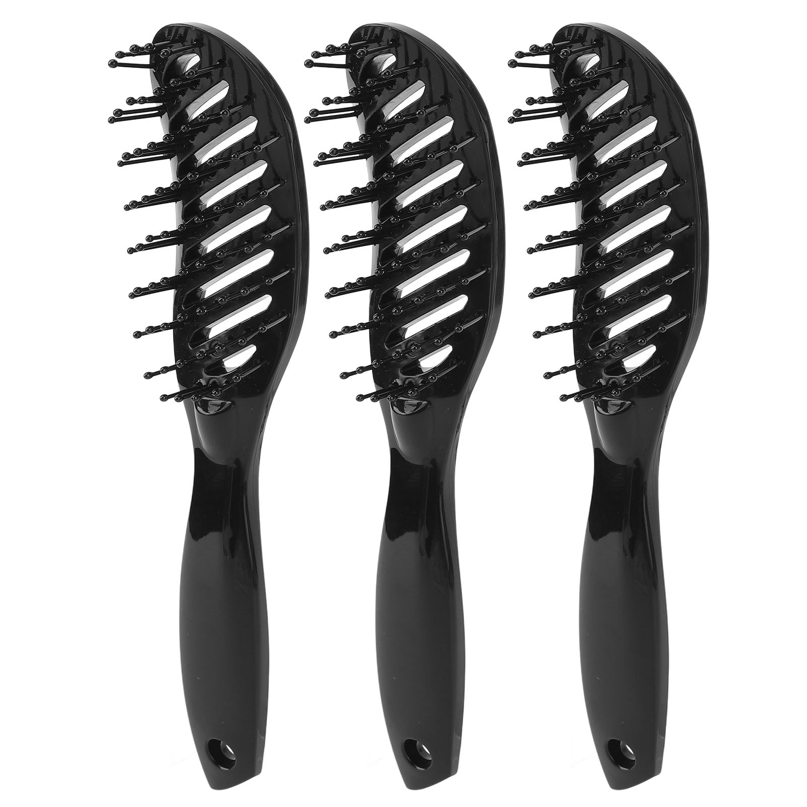 3pcs Man Detangling Shaping Hair Brush 9 Rows Curved Removable