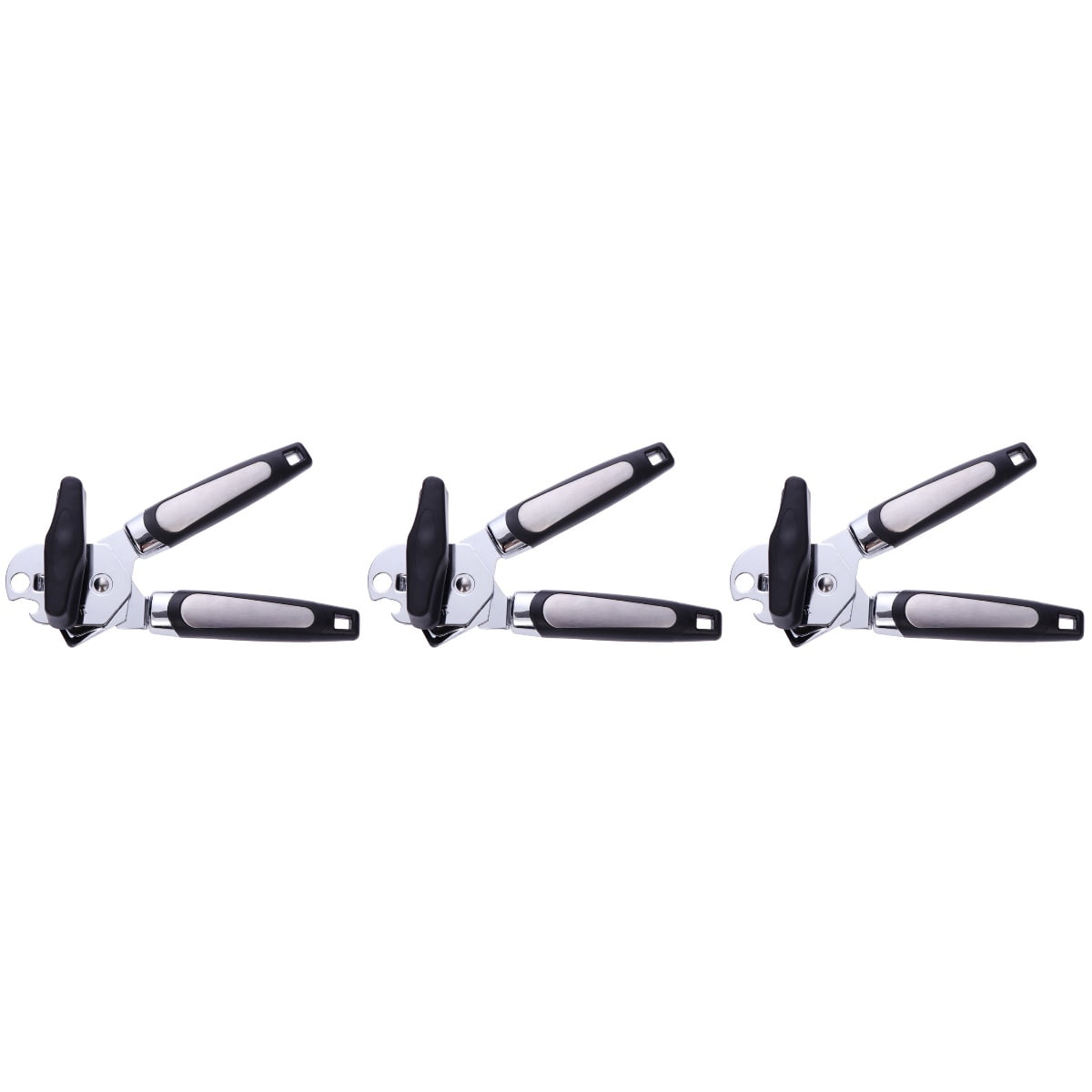 3pcs Manual Can Opener 3 in 1 Bottle Lever Opener Hands Free Lids off Jar Opener With Stainless Steel Easy Turn Knob and Ergonomic Handles Smooth Tin Opener Kitchen Tool Supplies