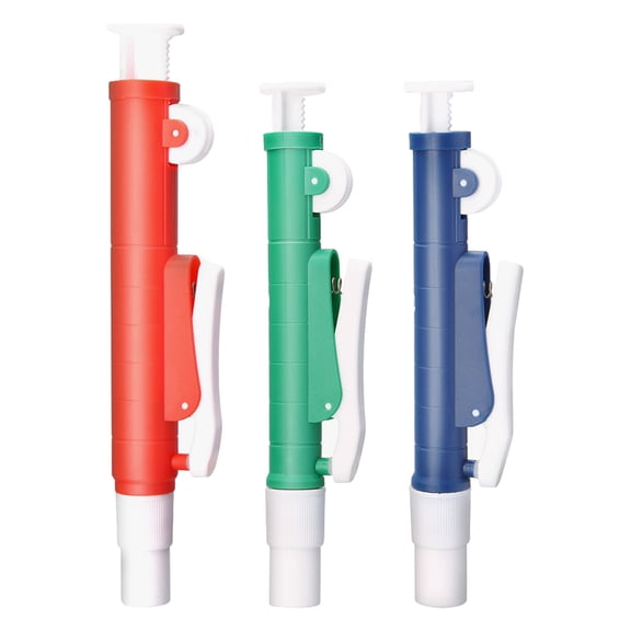 3pcs Manual Scientific Pipette Pump Pipettes Controller Flask Plastic Laboratory Pumps