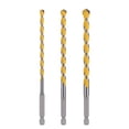 thumbnail image 1 of 3pcs Masonry Drill Bits Set Tungsten Carbide For Masonary Concrete BriFor CK Stone, 1 of 12