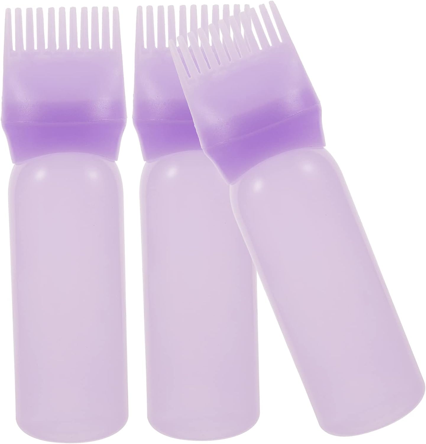 3pcs Medicine Bottle Applicator Bottle for Hair Root Comb Applicator