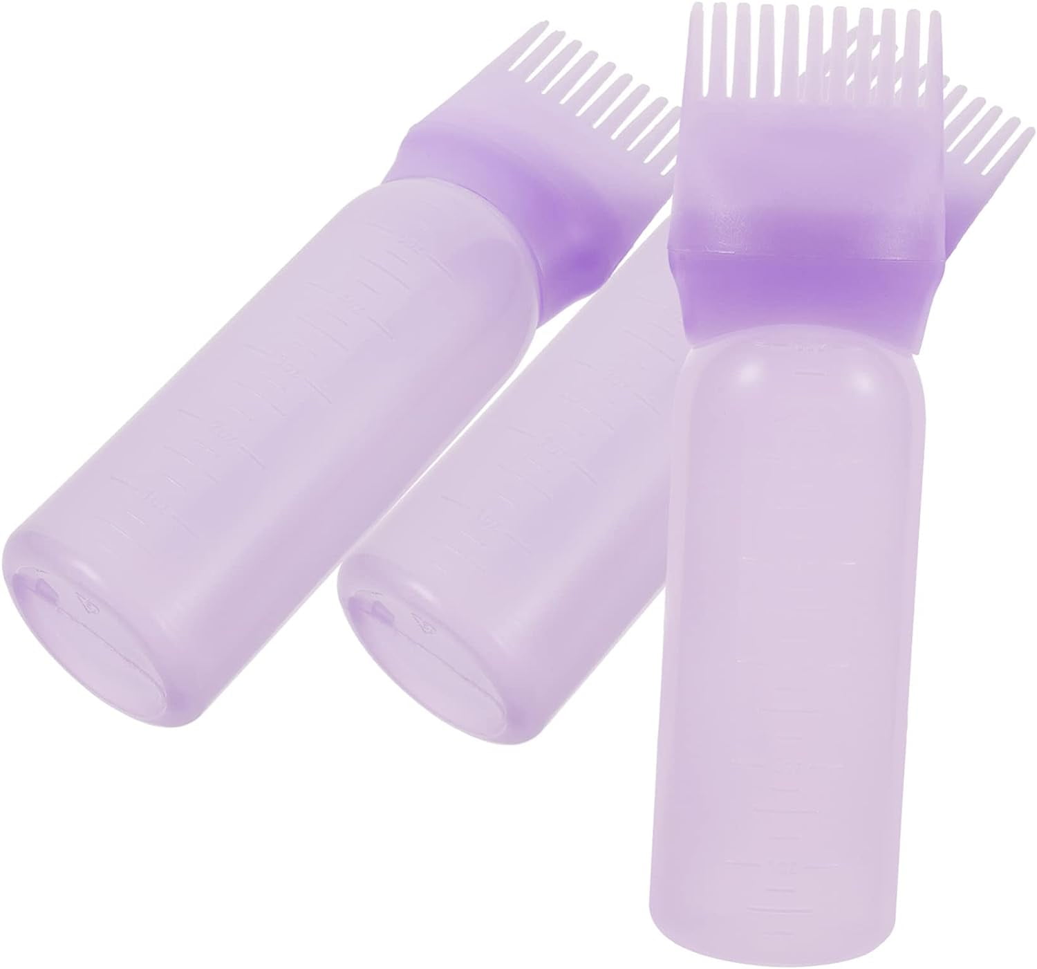3pcs Medicine Bottle Hair Comb Applicator Bottle Hair Oil Bottle Comb