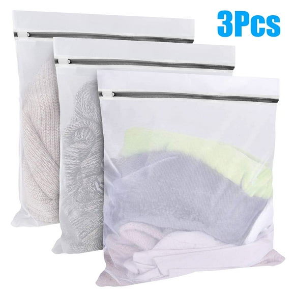 3pcs Mesh Laundry Bag, TSV Extra Large Durable Laundry Wash Bag, 24" Clothes Washing Bag