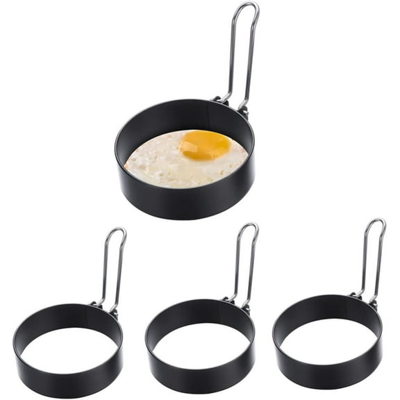3pcs Metal Dies Nonstick Frying Pan Egg Shaped Mold Pancake Mold Maker Cooking Egg Mould Non Stick Egg Cooking Mould Egg Mold Egg Ring Sandwich Non Stick Pan Muffin Pancake Maker