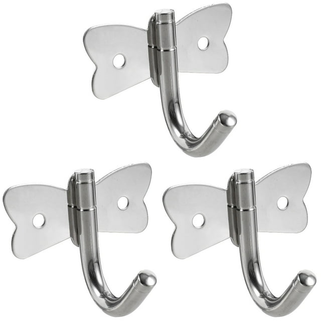 Stainless Steel Wall Hooks Heavy Duty 3PCS Set Metal Hanger for Coats ...