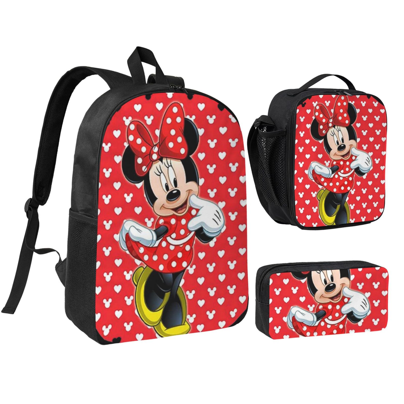 Keys Backpack 3pcs Mic_key Backpack Set With Pen Bag And Lunch Bag Fashion Travel ...