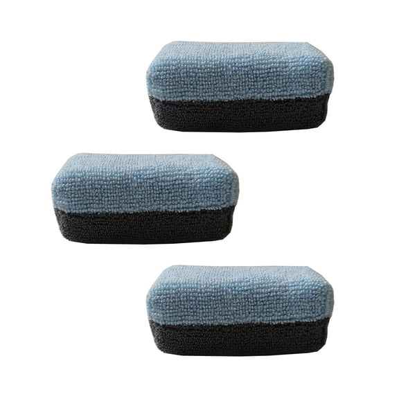 3pcs Microfiber Auto Cares Sponges Soft Microfiber Applicators Scratch Frees Applicator Prevents Soaking Through for Car