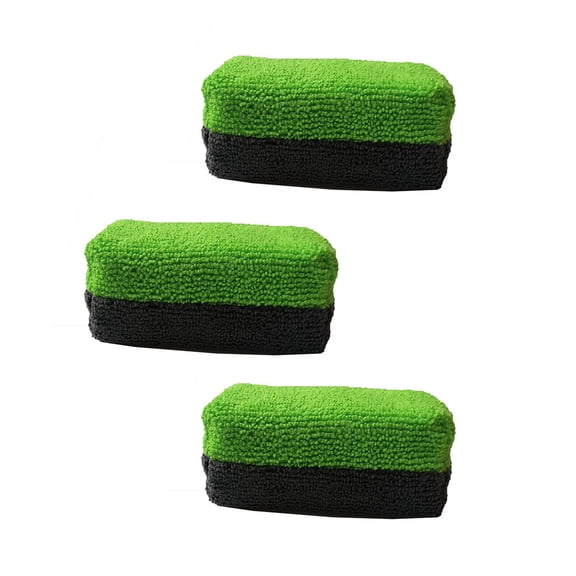 3pcs Microfiber Auto Cares Sponges Soft Microfiber Applicators Scratch frees Applicator Prevents Soaking Through for Car