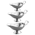 3pcs Milk Gravy Boat Salad Dressing Serving Pourer Stainless Steel Boat