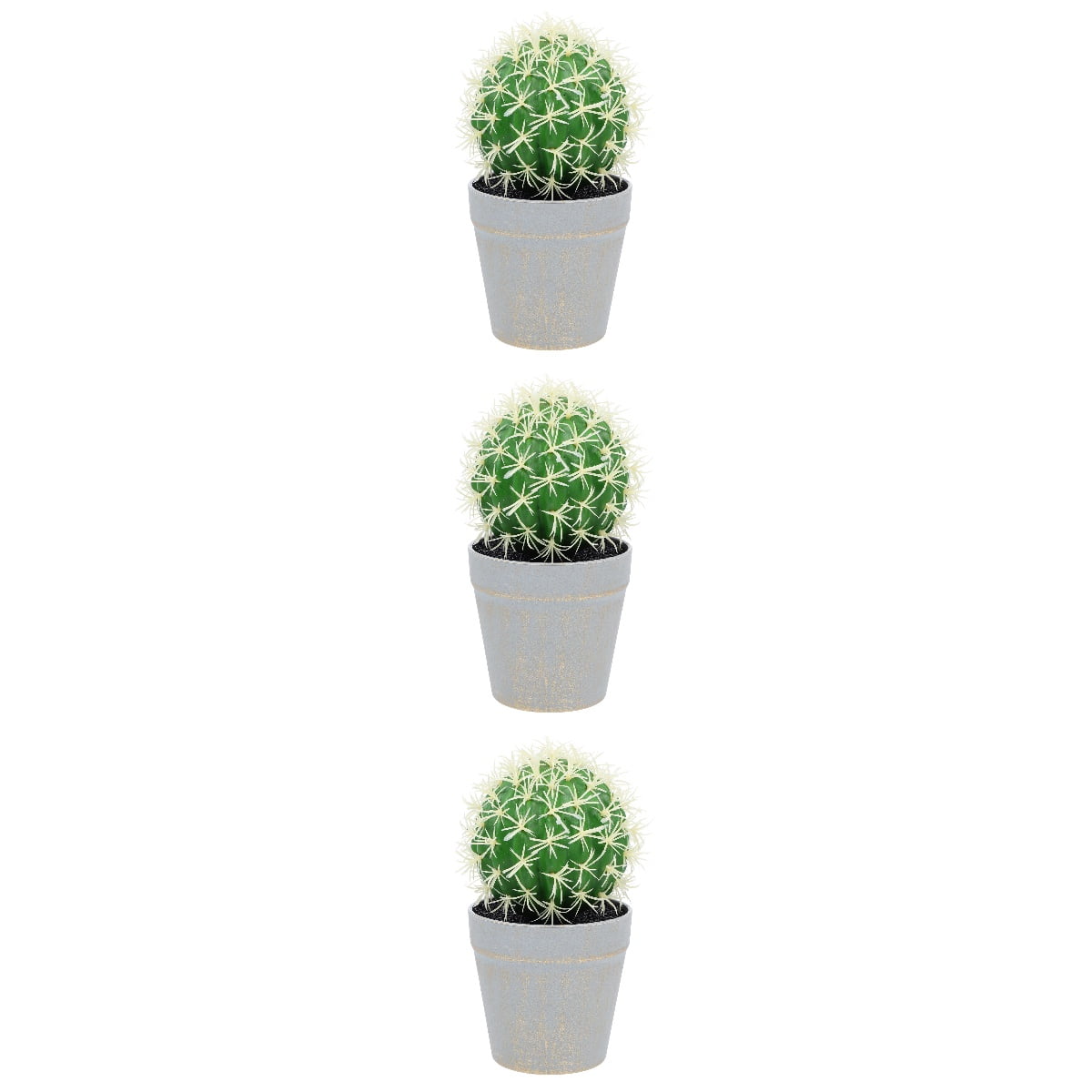 3pcs Mini Cactus Bonsai Adornment Artificial Potted Plant Simulation Cactus  Decor - Walmart.com
