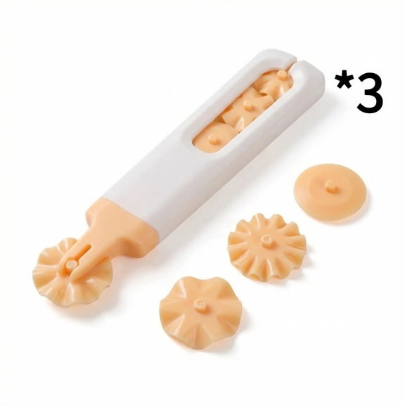 3pcs Mini Dough Lattice Cutter, Fondant Ribbon Cutter (with 3 Interchangeable Wheels), and Embossing Set—Essential Home Baking Tools for Dough, Cookies, Pies, Pizza, Bread, and Various Pastries