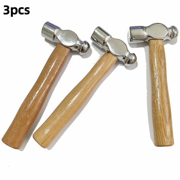 3pcs Mini Hammer Smashing Walnut Round Head Wooden Handle Hammer Car Escape Tool Hand Hammer Multi Function Mini Hammer