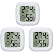 3pcs Mini LCD Thermom tre Interieur Num rique Temp rature Humidit  pour Salon entrep t Chambre de b b  Vestiaire Laegsmetg