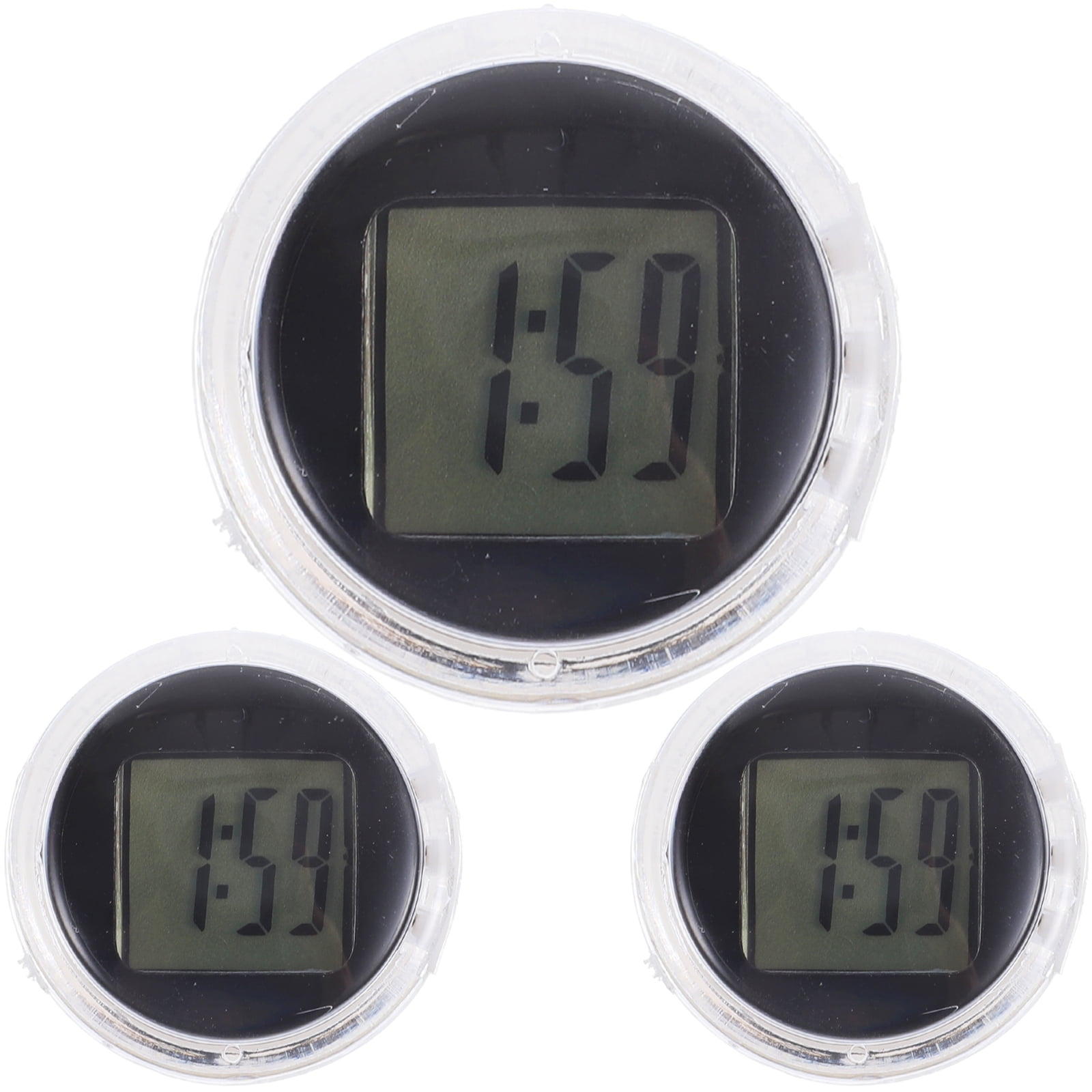 3pcs Mini Motorcycle Clocks Waterproof StickOn Digital Clock for