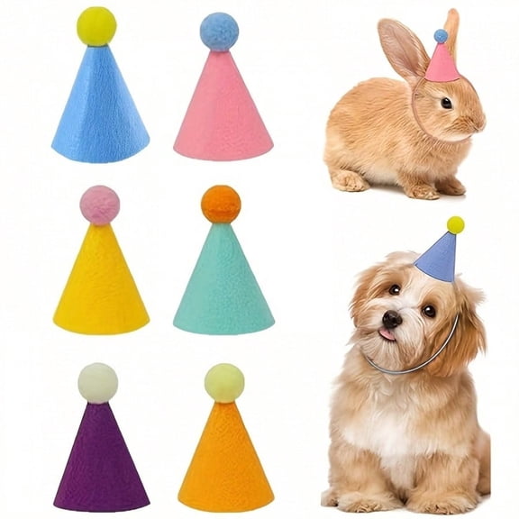 3pcs Mini Party Hats Blue Pink Yellow Lightweight And Durable Polyester Cone Hats Suitable For Birthday Wedding Halloween