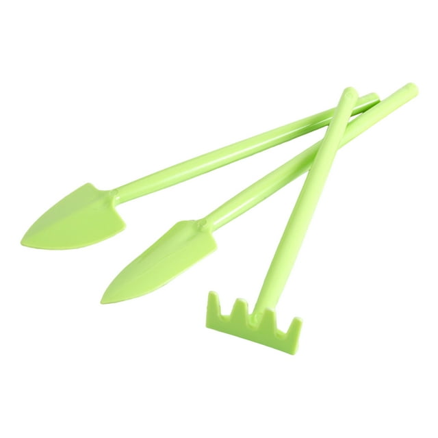 3PCS Mini Potted Green Shovel Rake Hoe Succulent Home Tools