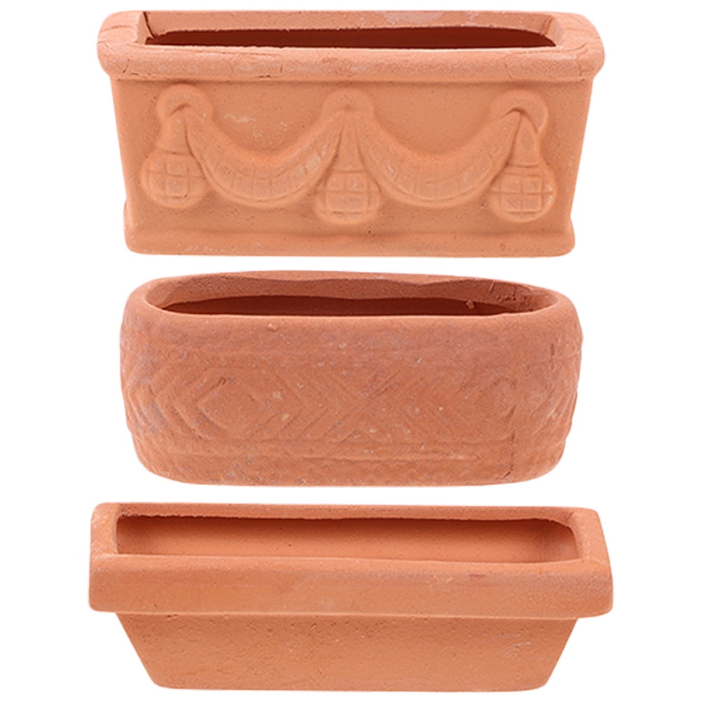 3pcs Mini Terracotta Clay Flower Pots Small Succulent Planter Nursery Plant Pot