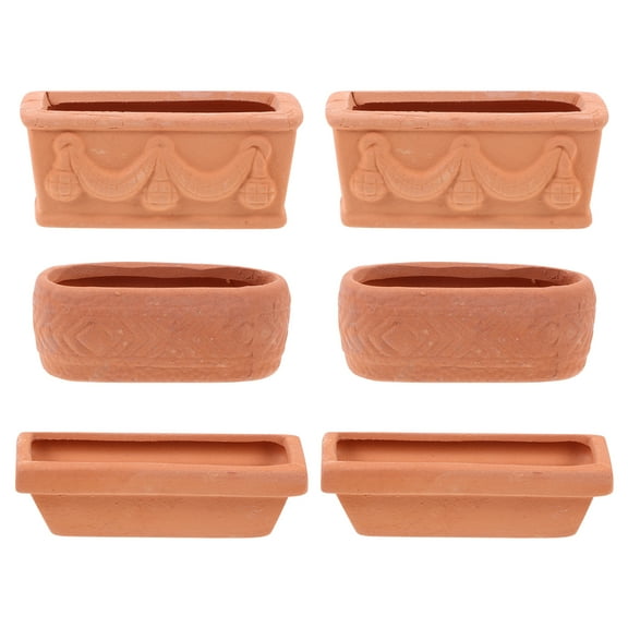 WEAVILUX Indoor Brown Ceramic Pots for Small Plants and 3Pcs