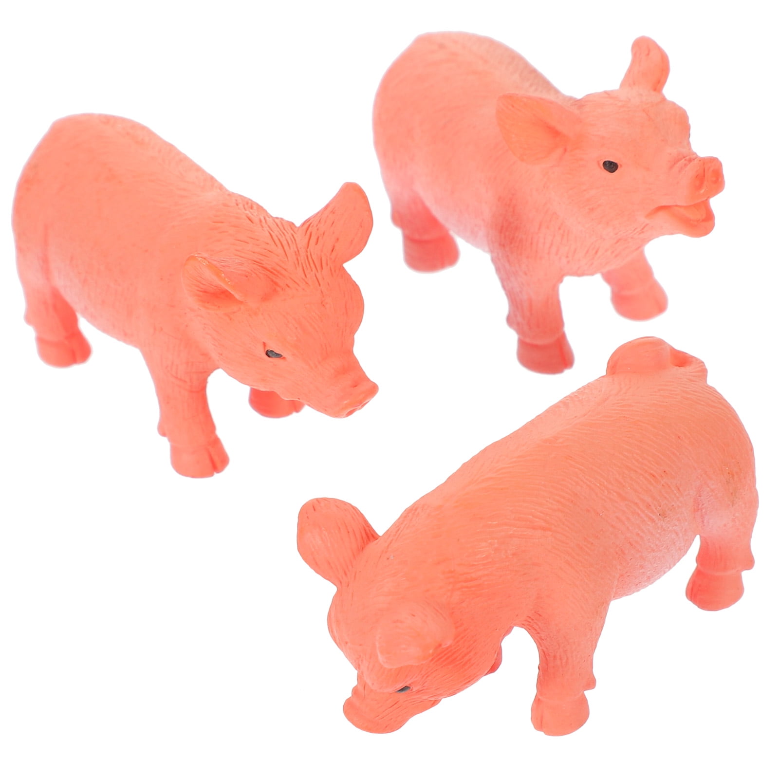 3pcs Miniature Pig Statue Mini Landscape Bonsai Plastic Piggy Ornament ...