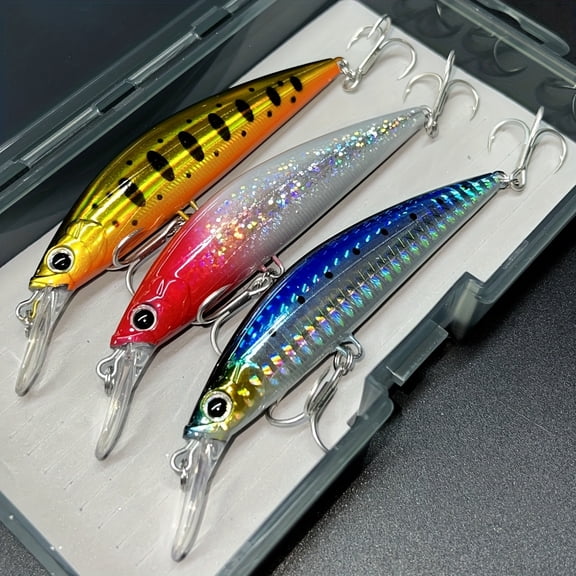 3pcs Minota bait 110mm 26g/0.92oz Heavy heavy trolling swaying artificial hard bait Heavy heavy heavy throwing bait for marine fishing Perch trout Isca Pesca Hard bait Minota bait
