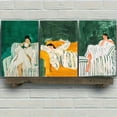 thumbnail image 1 of 3pcs Modern Canvas Art Set - Vibrant Women Resting Prints, Framed & Ready to Hang for Living Rooms, Bedrooms & Cafes, 1 of 8