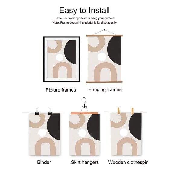 3pcs Modern Minimalist Abstract Lines Canvas Art, Beige Geometric Unframed Wall Paintings, Boho Chic Home Decor for Living Room, Bedroom, Kitchen, Hallway - Perfect Gift Idea, Wall Decor, Modern Sty