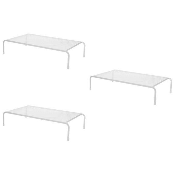 3pcs Monitor Stand Iron Computer Storage Stand Desktop Monitor Riser Lifting Rack