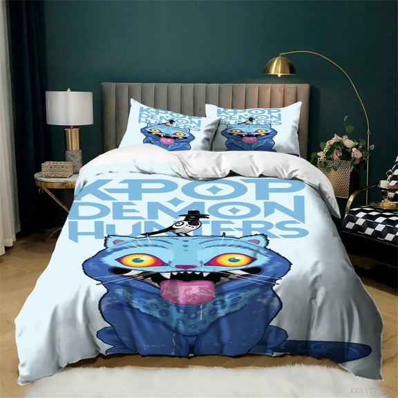 3pcs Movie Star KPop Bedding Set Light-Weight Duvet Cover Set Bedroom Ultra Soft All Season Duvet Cover,2 Pillowsham