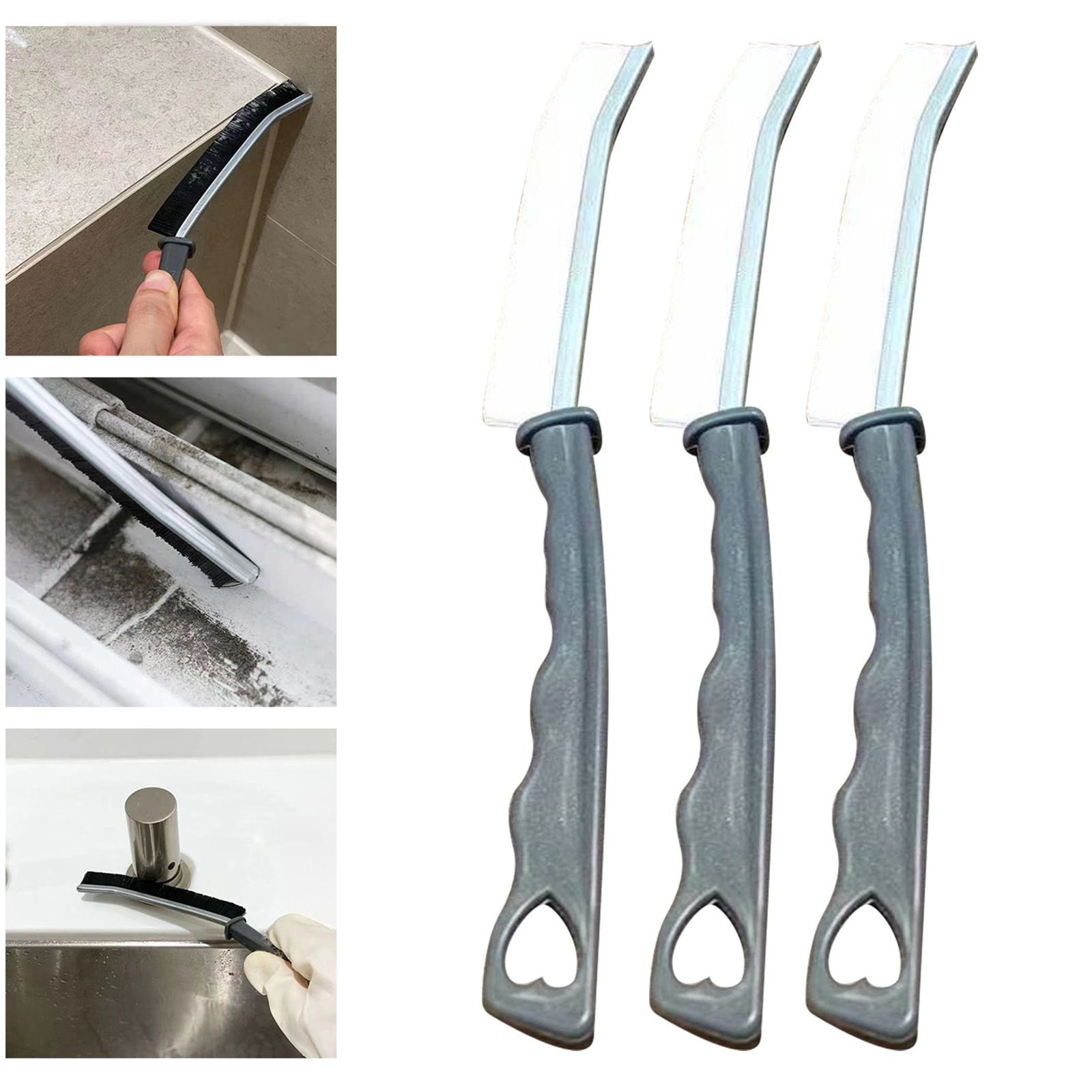10×Hard Bristle Recess Crevice Cleaning Brush Household Tools Gap