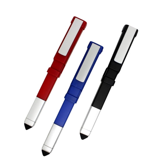 MOKKHNB Combination Tool Ball-Point Pen Assorted Color 3Pcs Multifunctional