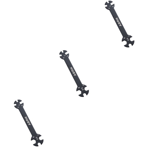 3pcs Multifunctional Special 6 in 1 RC Wrench Tool for Turnbuckles RC Car (Black)