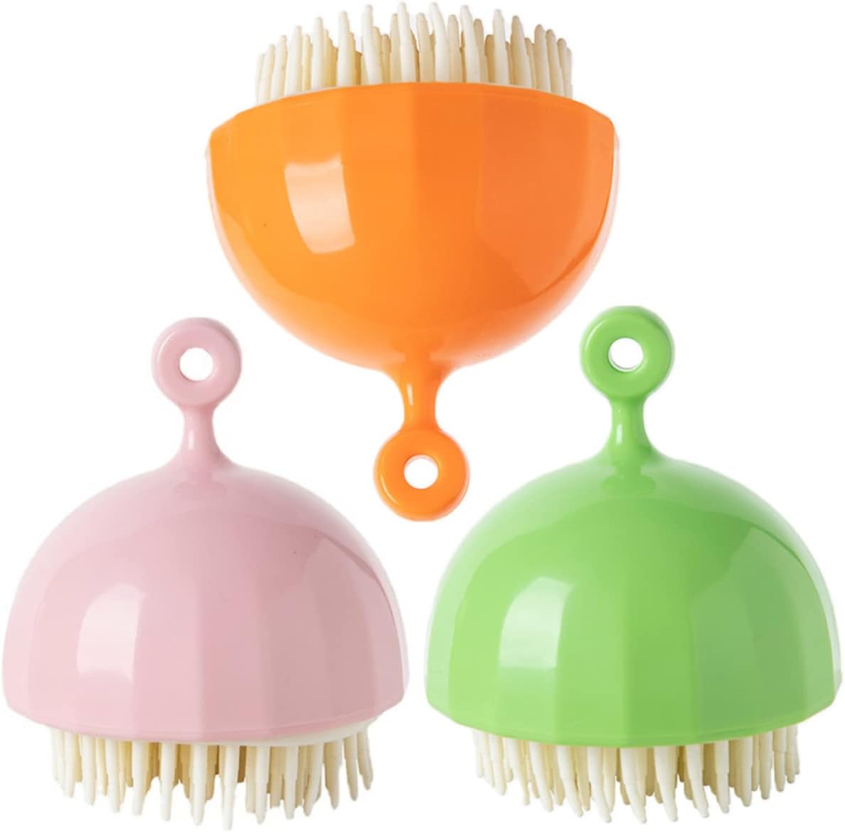 3pcs Mushroom Bath Brush Scalp Scrubber Silicone Scrubbers Handheld ...