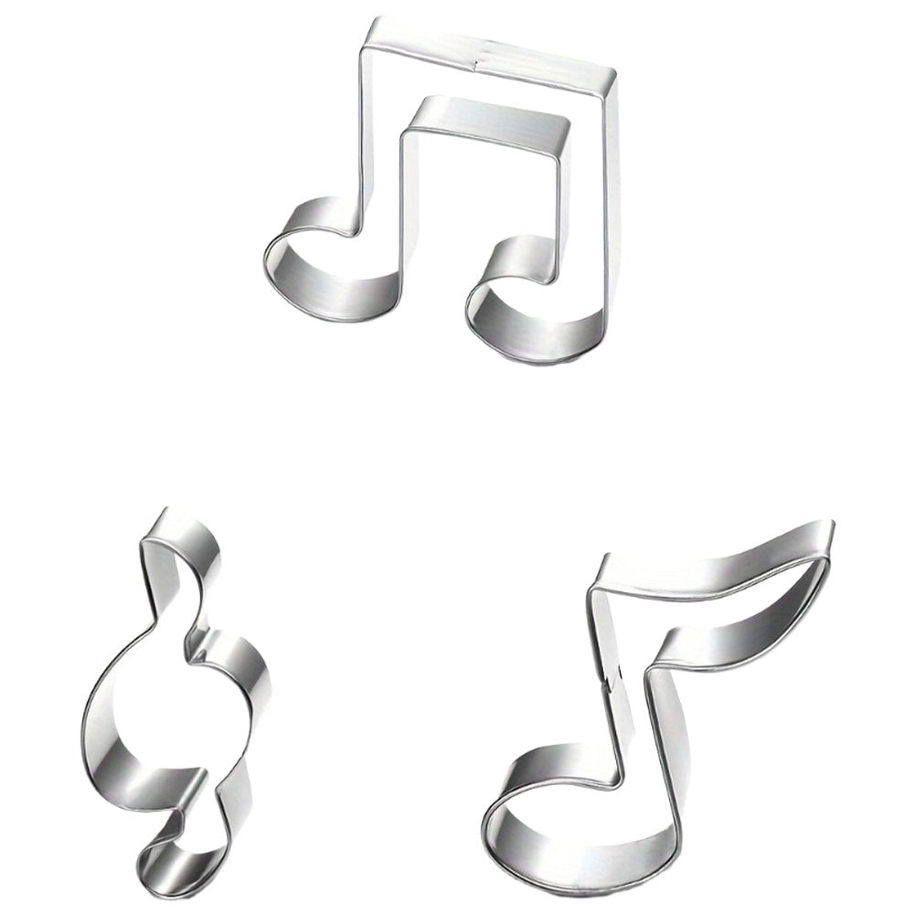 3pcs Music Cookie Cutters Set, Stainless Steel Musical Notes ...