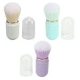 3pcs Nail Dust Cleansing Brush Soft Hair Comfortable Grip Loose Powder