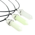 JIMING 3pcs New Luminous Stone Fluorescent Hexagonal Column Necklace