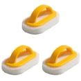 thumbnail image 1 of 3pcs Non-Scratch Bath Tub Scrubber & Pool Step Cleaner Heavy Duty Shower Tile Grout Brush,for Bathtub, Sink, Spa, Swimming Pool Corners - Handheld Bathroom Scouring Pad with Durable Handle, 1 of 4