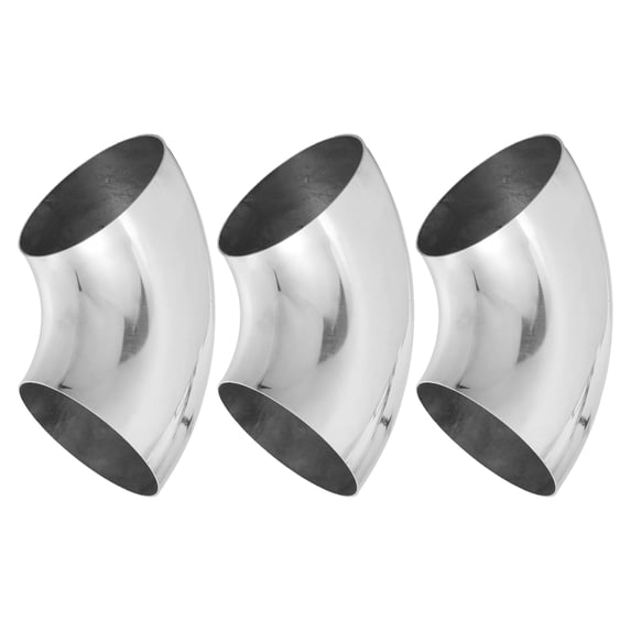 3pcs OD 4 Inch 90 Degree Mandrel Bend Elbow Stainless Steel Bend Tube Pipe for Car Arc Length 235mm