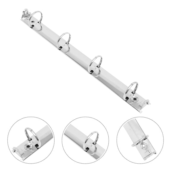 3pcs Office Loose Leaf Binders Metal Binding Spine Combs Planner Folder Binder Clip Metal Spine Inserts
