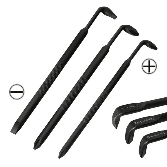 3pcs Offset Screwdriver Set, Right Angle Phillips Screwdriver,Z-Type Allen Wrench Set with Flat Head and Phillips