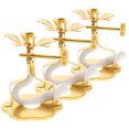 thumbnail image 2 of Prayer Lamp Wick Stand 2Pcs Wick Holder For Oil Lamps – Lotus Design, Alloy & Cotton, Decorative For Prayer, Temple, Home Decor Wick Holders For Oil 2 of 12