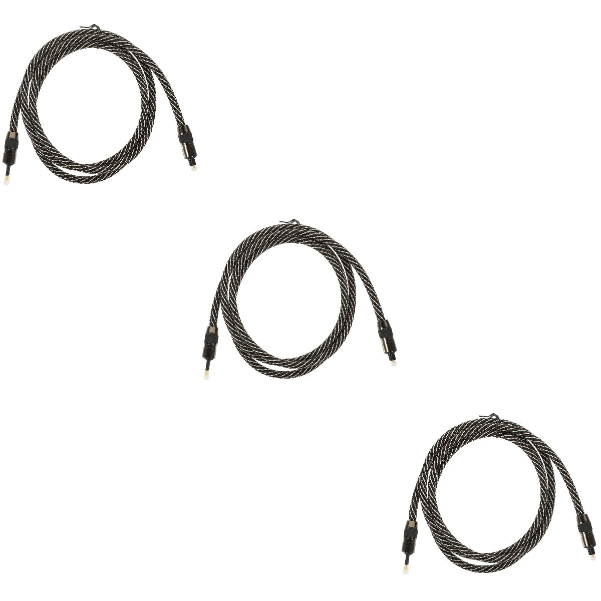 3pcs Optical Audio Cable Square To Round Fiber Audio Cable 1.5m Audio