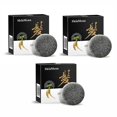 3pcs Organic Grey Reverse Shampoo Bar Polygonum Hair Darkening Shampoo