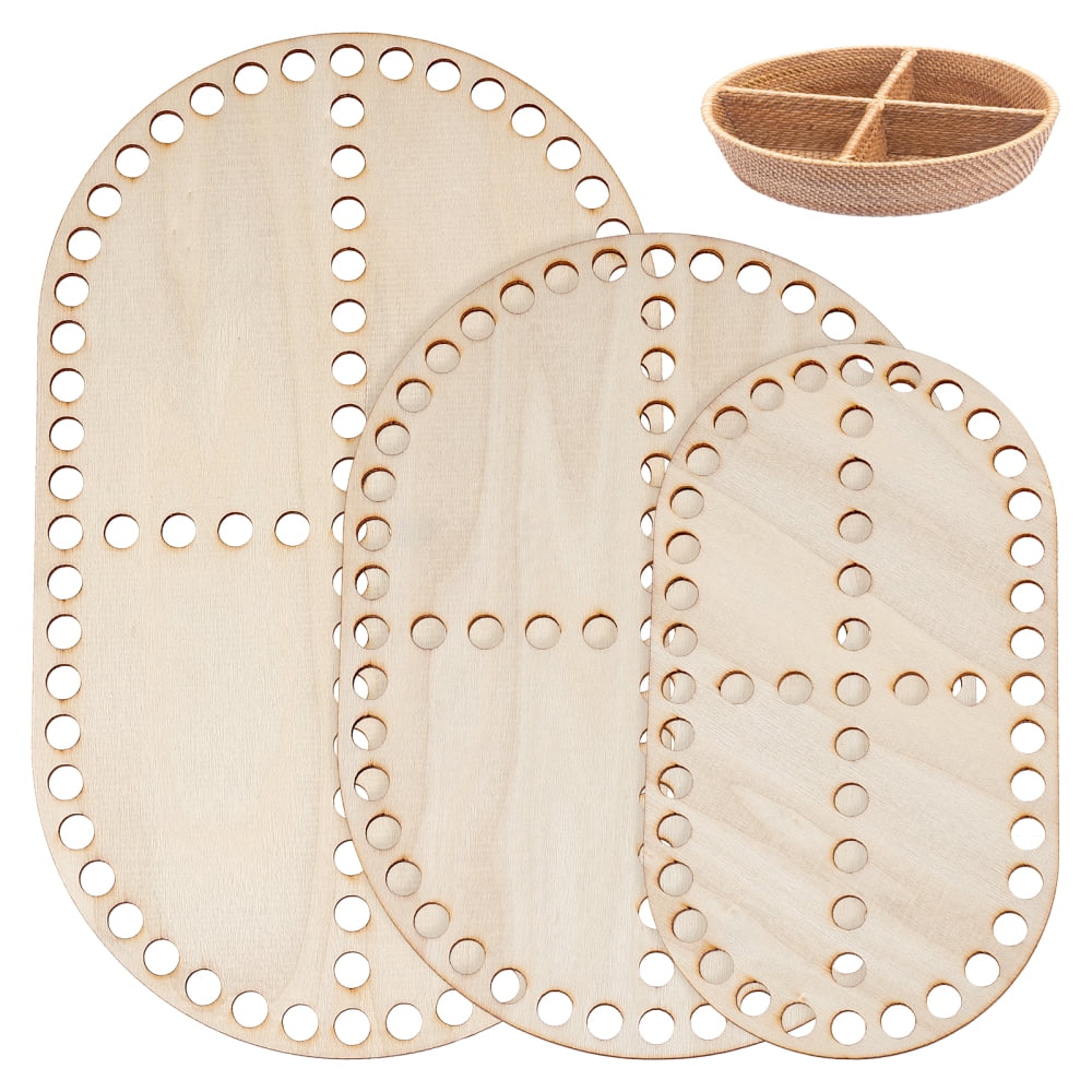 FREEBLOSS Crochet Bag Bottom Kit Crochet Bag Kit Wooden Base Crochet PU