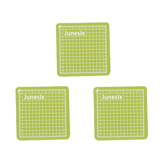 3pcs Mint Green PVC Cutting Pads 8x8cm Sewing Fabric Plates Manual Model Tool for Sewing Machine Use