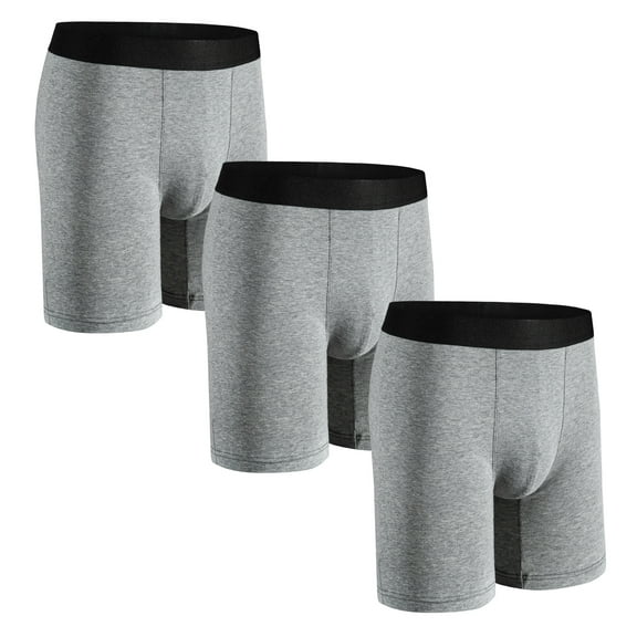 3pcs Pack Mid-Long Boxer Shorts Underwear Cotton Breathable Male Underpants for Men Sexy Homme Boxershorts Box Gay Panties Slips