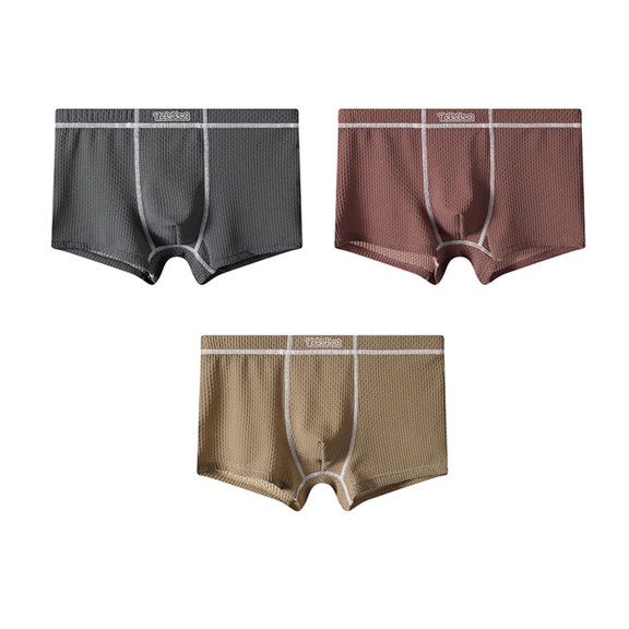 3pcs Packs Men's Boxer Briefs Soft Cotton Comfortable Briefs for Men Lightweight Breathable Sport Underwear Gym Workout Biking Running Athletic Undergarments Quick Dry Underwear