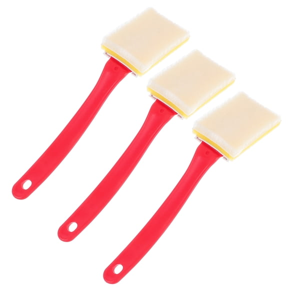 3pcs Paint Edger Tool For Walls - Plastic Handle Thick Nylon Bristle Edge Brush - Trim Molding Tool For Baseboard Painting Projects