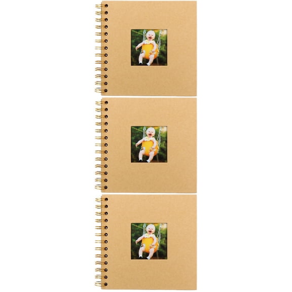 3-Pack Photo Albums Memory Books with 20 Pages Each for Scrapbooking, Wedding, Craft Paper Supplies