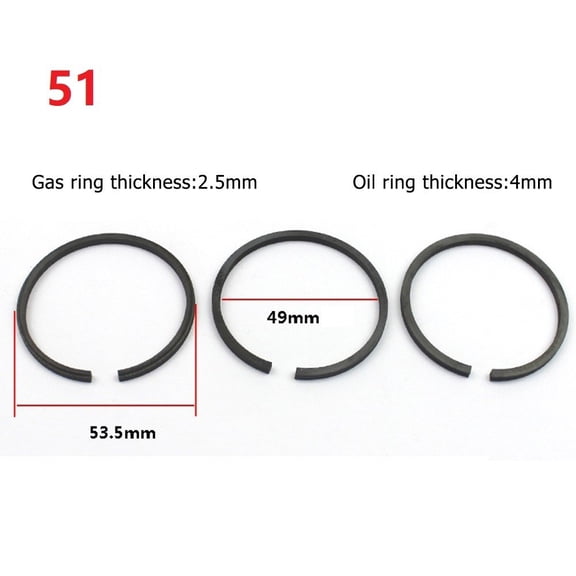 3pcs Piston Ring Set for Air Compressors with 42mm to 100mm Cylinder Sizes